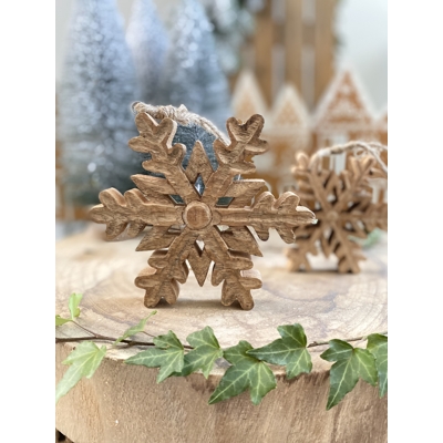 Vločka drevená 12cm