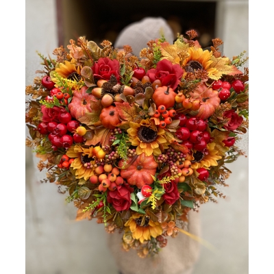 Jesenné srdiečko na zavesenie