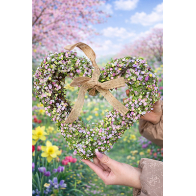 Srdiečko na zavesenie prútie