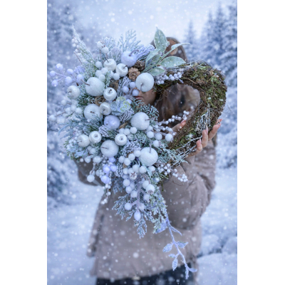 Zimné srdiečko na zavesenie