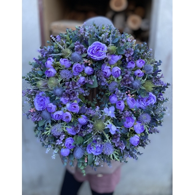 Celoročný veniec fialový