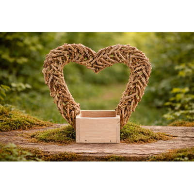 Srdce drevené s obalom